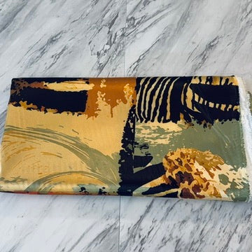 Animal Safari Satin Print - Kenya Mollie Design - 3 Yards