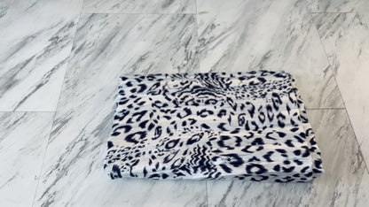 White Leopard Wide Plisse - 1.5 Yards