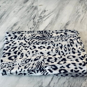 White Leopard Wide Plisse - 1.5 Yards