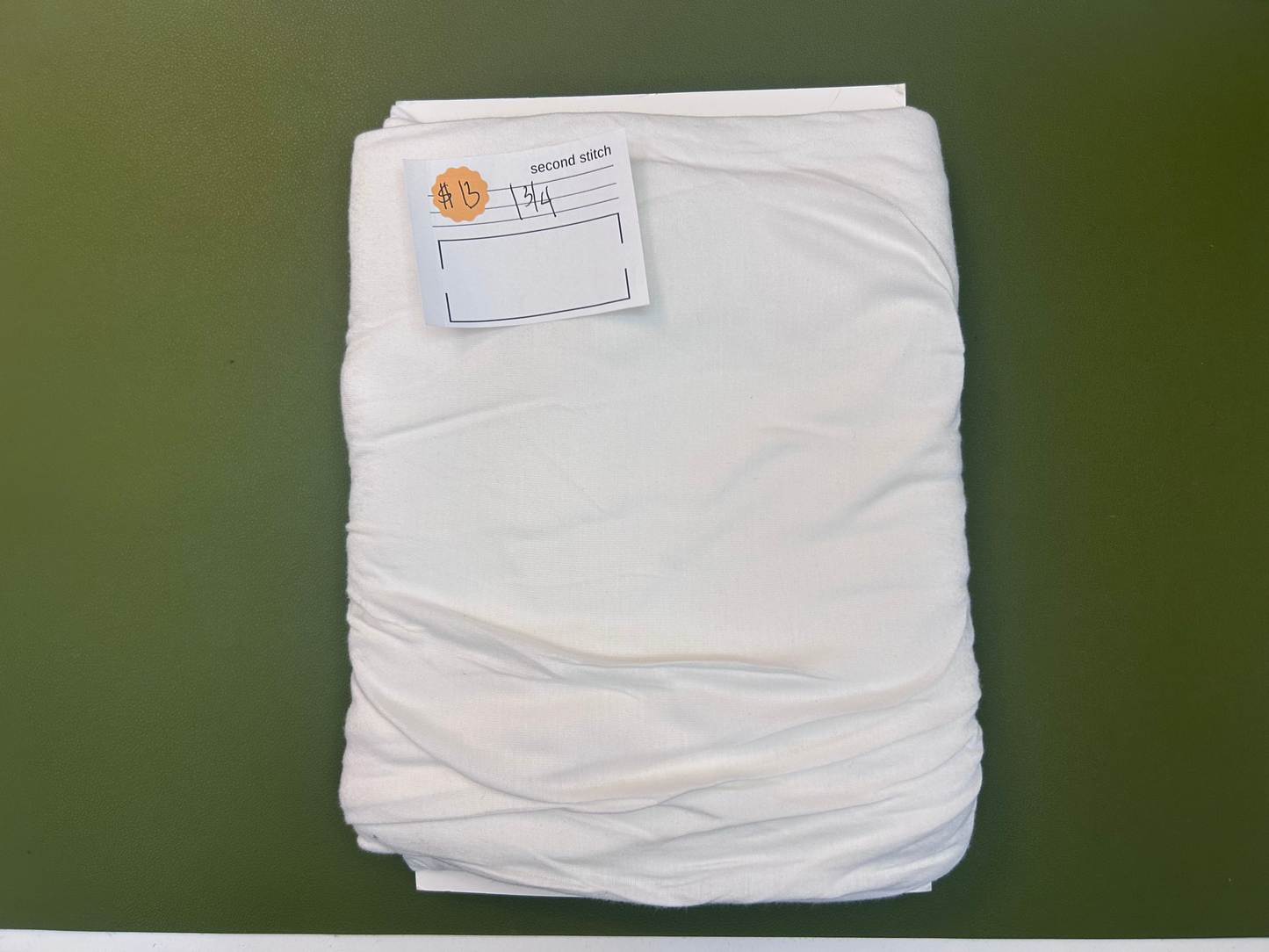 White T-Shirt Fabric - 1.75 Yards