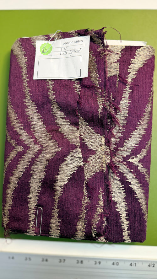 F. Schumacher Asaka Ikat Violet fabric
 - 1 1/4 Yards