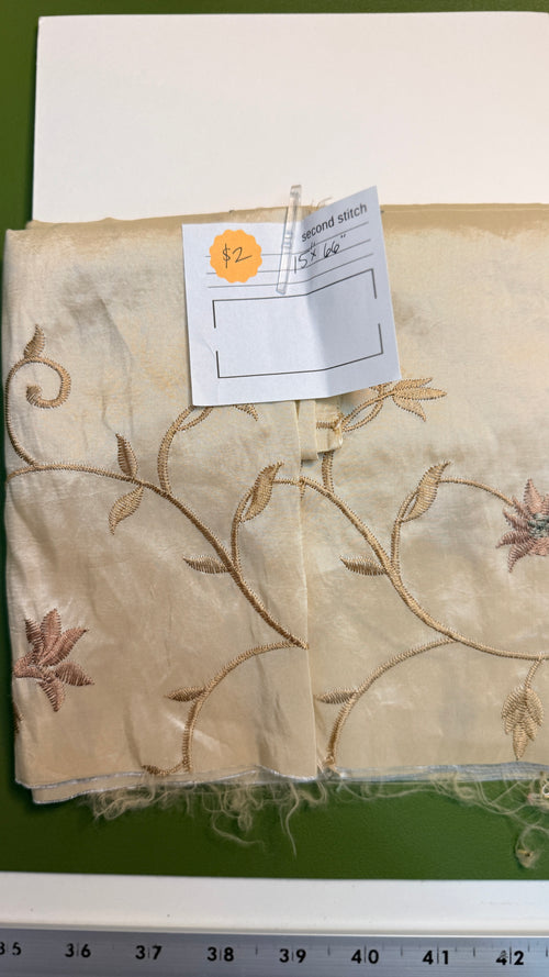 Floral Border Fabric - 15x66