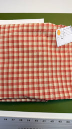 1 Yard Red Checked Fabric