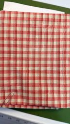 1 Yard Red Checked Fabric