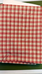 1 Yard Red Checked Fabric