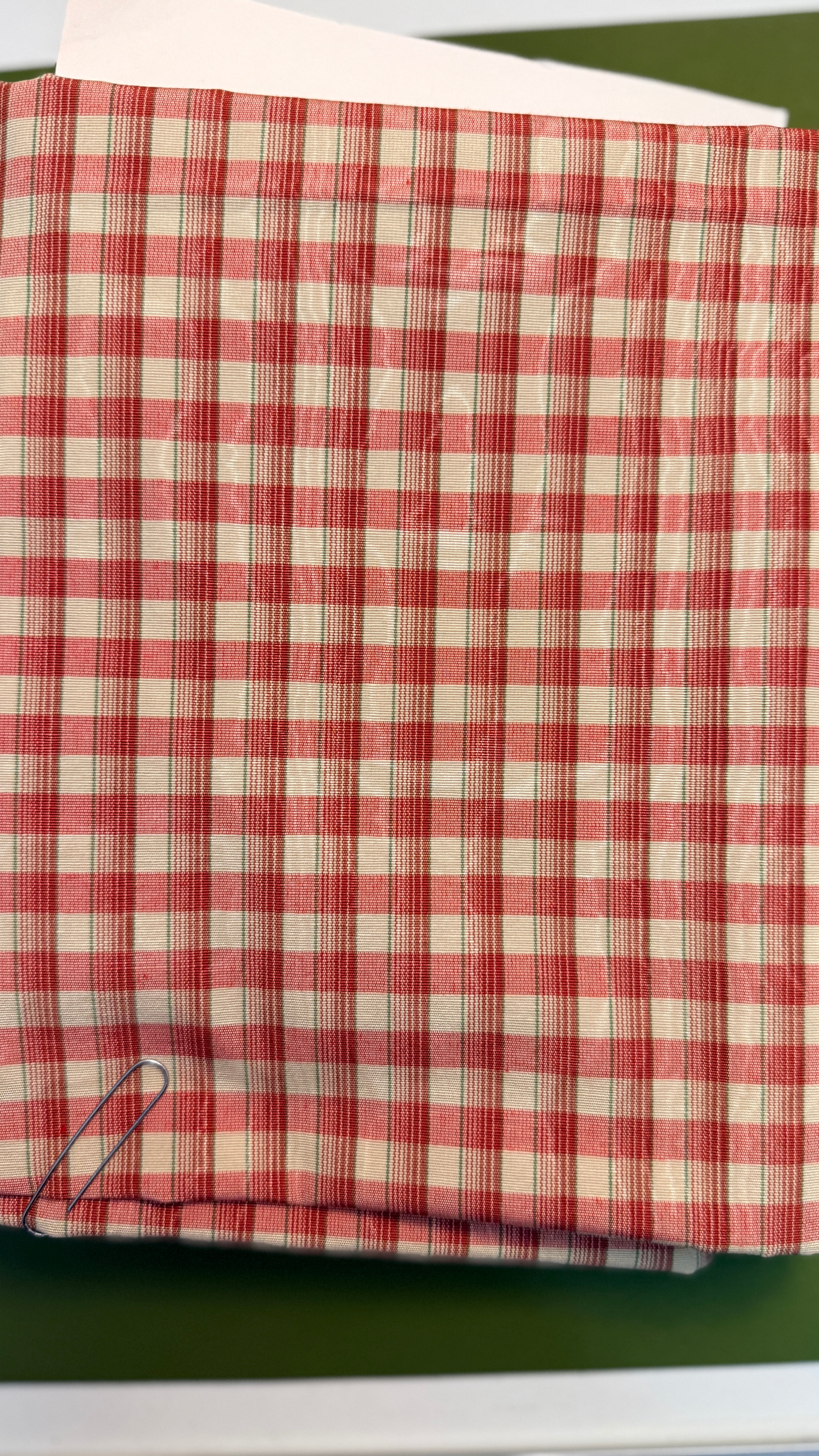 1 Yard Red Checked Fabric