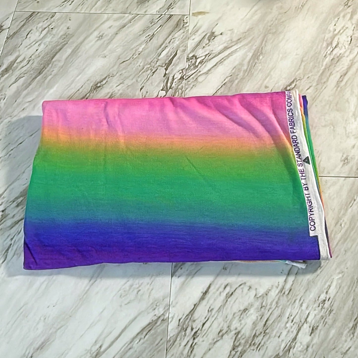 Ombre Rainbow Poly French Terry - 1 Yard