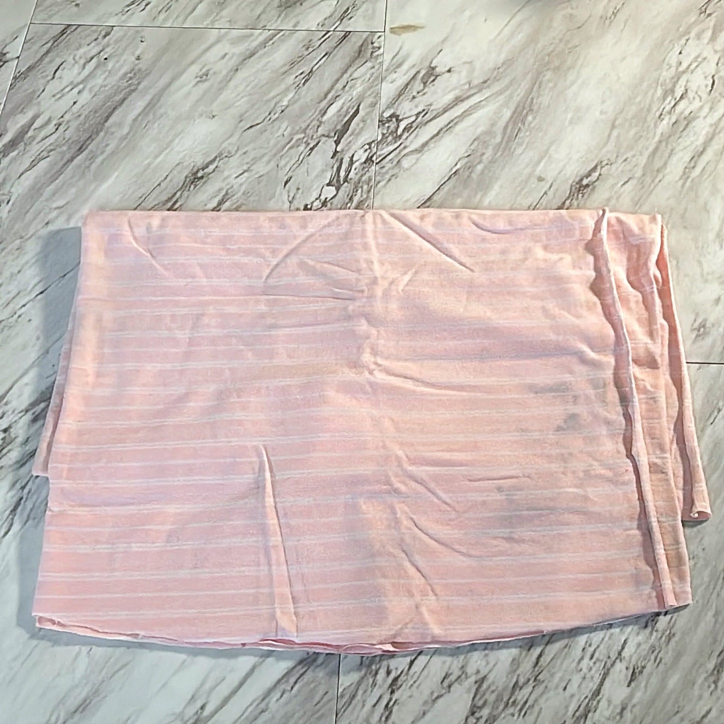 Pink & White Striped Jersey Knit - 1/2 Yard
