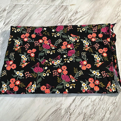 Black Floral DBP - 3/4 Yard