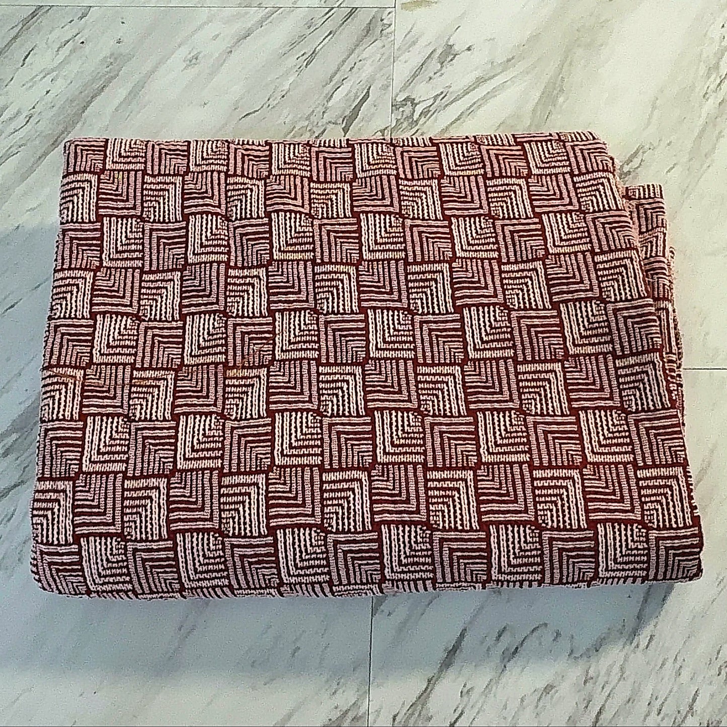 Burgundy Basketweave Double Knit - 2.5 Yards