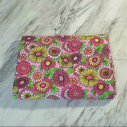 Pink Floral Flannel - 1 1/2 Yards
