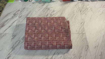 Burgundy Basketweave Double Knit - 2.5 Yards