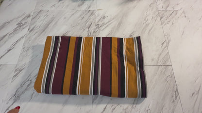Earth Tone Vertical Stripe Sweater Knit - 1 1/2 Yards