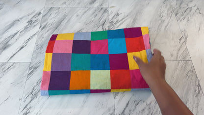 Rainbow Patchwork Linen - 3 Yards