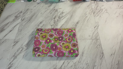 Pink Floral Flannel - 1 1/2 Yards