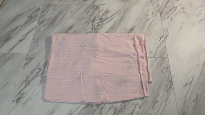 Pink & White Striped Jersey Knit - 1/2 Yard